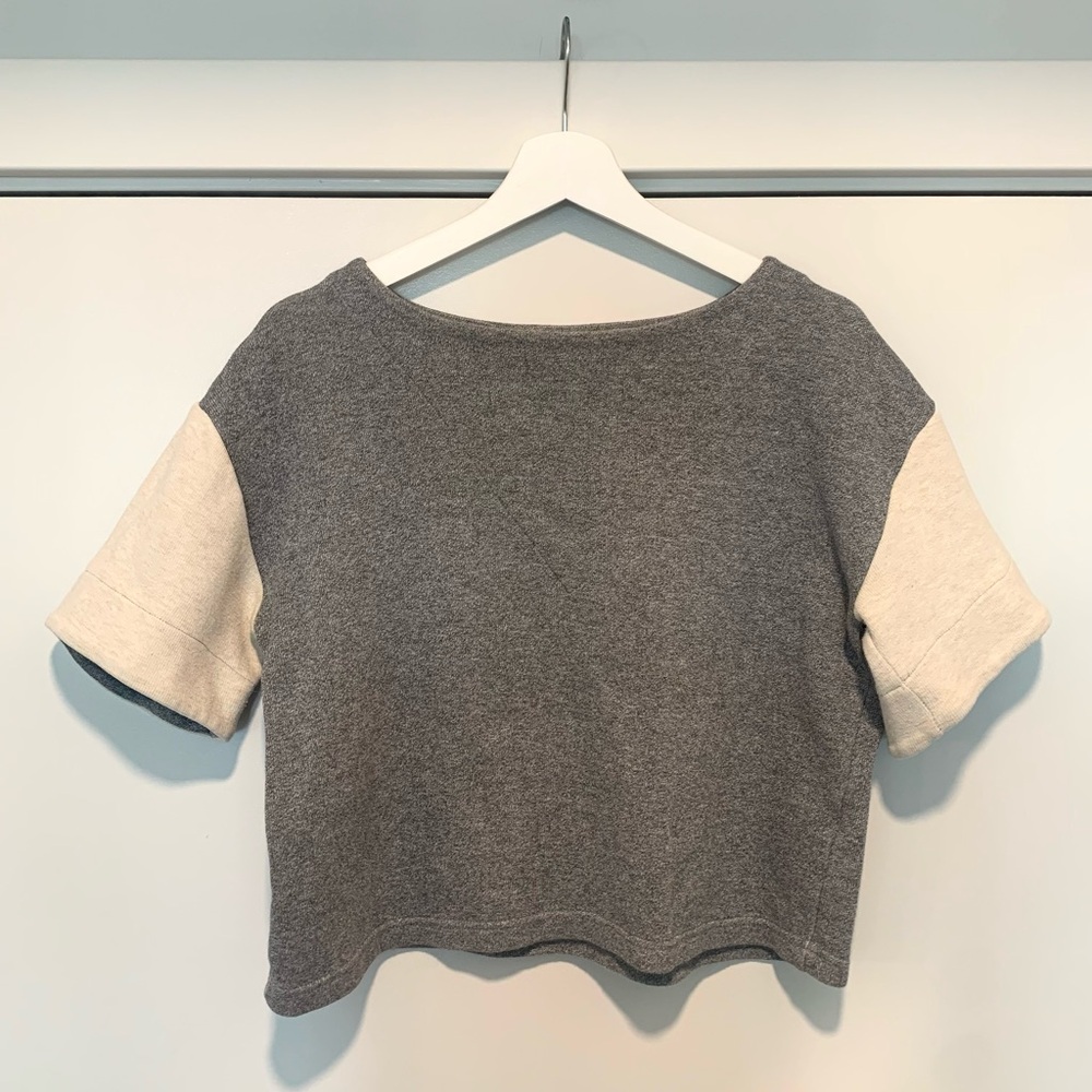 Elegant Two-Tone Short Sleeve Top by Lifetime Collective (Vancouver brand)